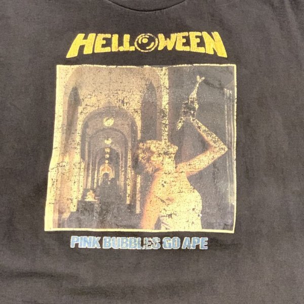 画像2: ▲買取品▲ HELLOWEEN  PINK BUBBLES GO APE ヴィンテージ Tシャツ (2)
