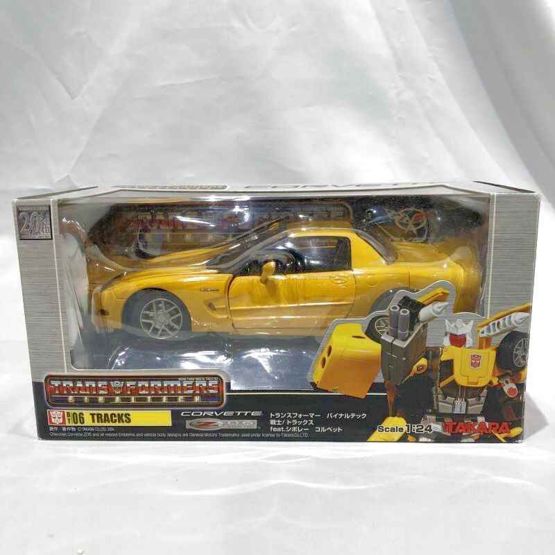 ▲買取品▲ 【開封】タカラトミー トランスフォーマー バイナルテック BT-06 トラックス feat.シボレー コルベット イエローカラーver.